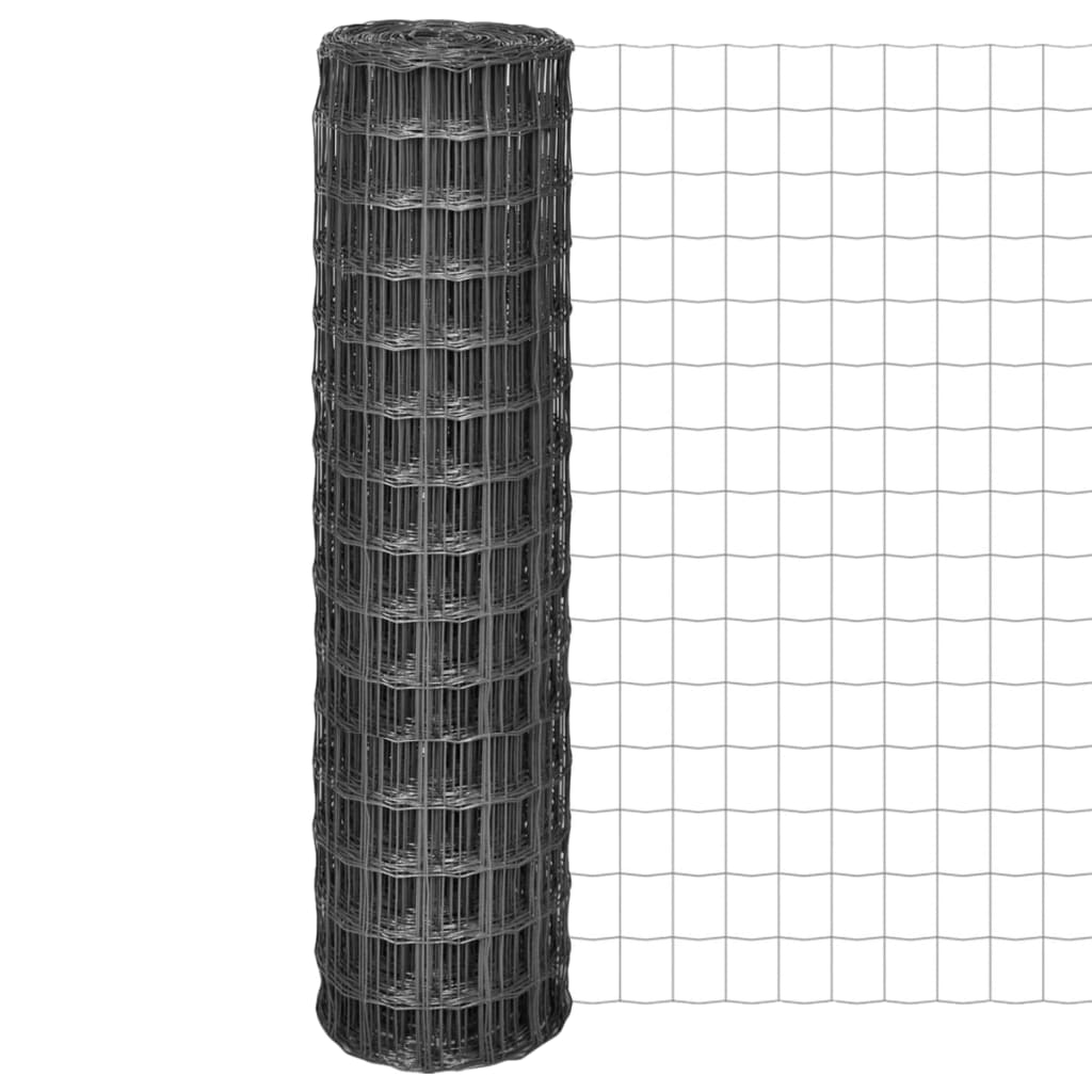 Berkfield Euro Fence Steel 10x1.5 m Grey