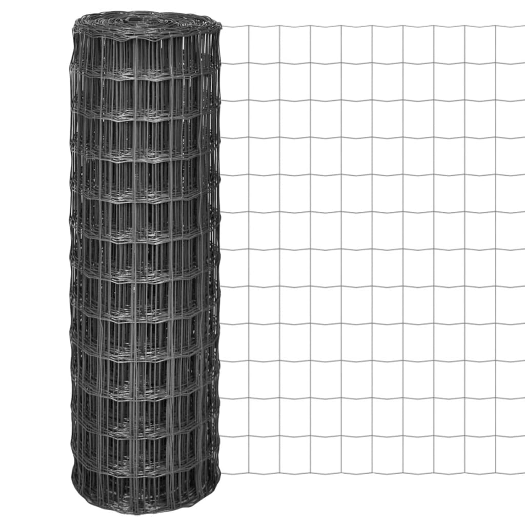 Berkfield Euro Fence Steel 25x1.2 m Grey