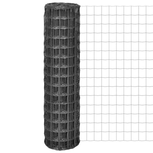 Berkfield Euro Fence Steel 25x1.5 m Grey