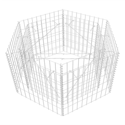 Berkfield Hexagonal Gabion Raised Bed 100x90x50 cm