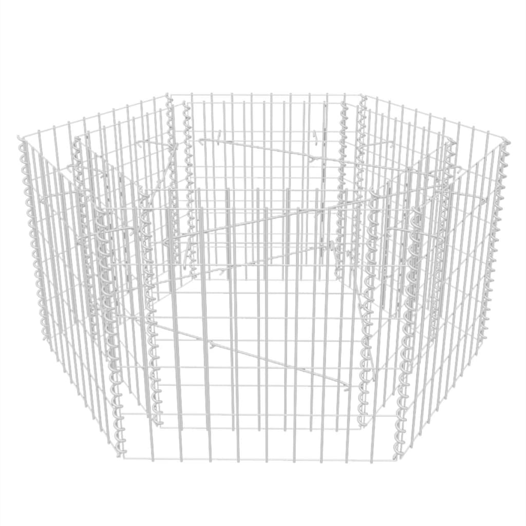 Berkfield Hexagonal Gabion Raised Bed 100x90x50 cm