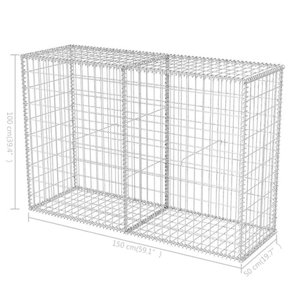 Berkfield Gabion Basket Galvanised Steel 150x50x100 cm