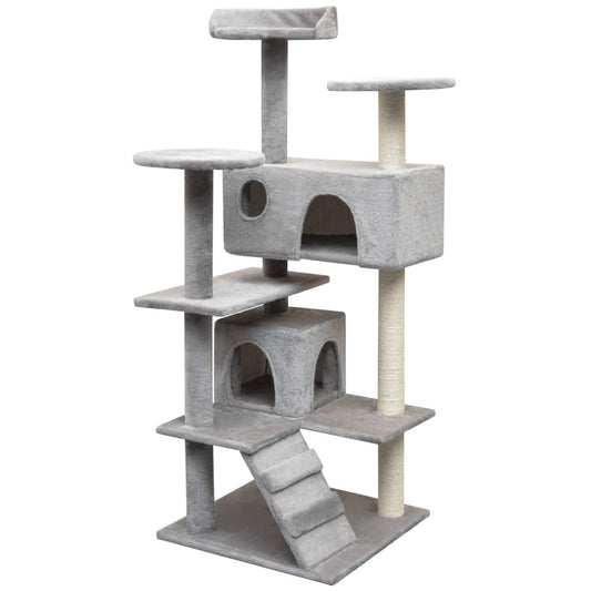 Berkfield Cat Tree with Sisal Scratching Posts 125 cm Grey