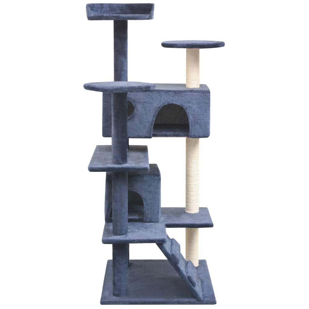 Berkfield Cat Tree with Sisal Scratching Posts 125 cm Dark Blue