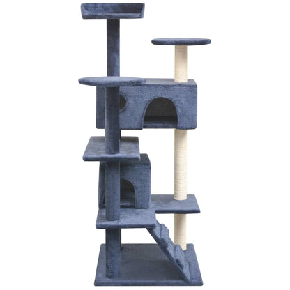 Berkfield Cat Tree with Sisal Scratching Posts 125 cm Dark Blue
