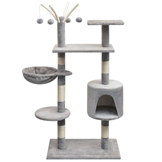 Berkfield Cat Tree with Sisal Scratching Posts 125 cm Grey