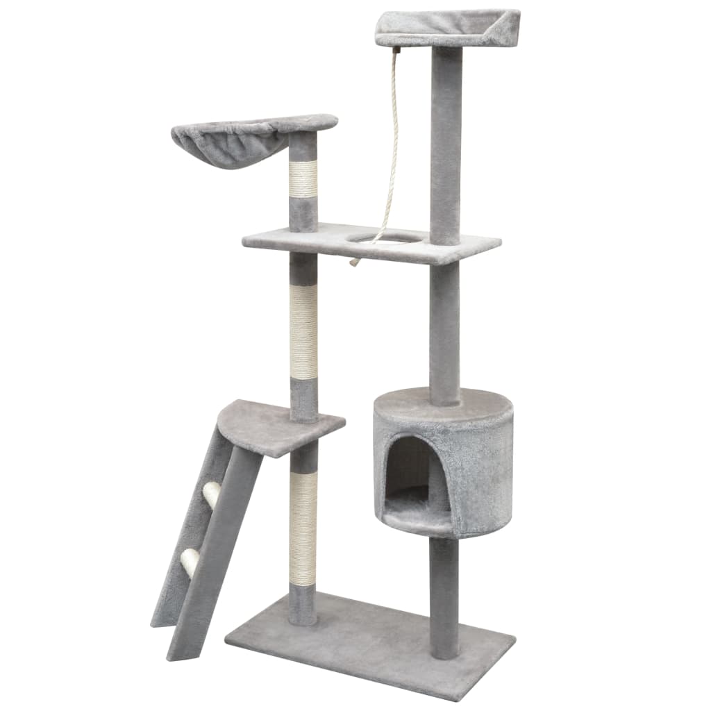 Berkfield Cat Tree with Sisal Scratching Posts 150 cm Grey