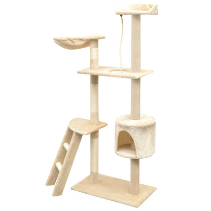 Berkfield Cat Tree with Sisal Scratching Posts 150 cm Beige