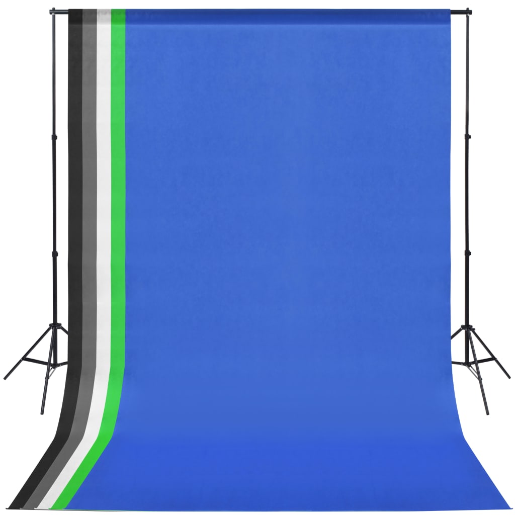 Berkfield Photo Studio Kit with 5 Coloured Backdrops and Adjustable Frame