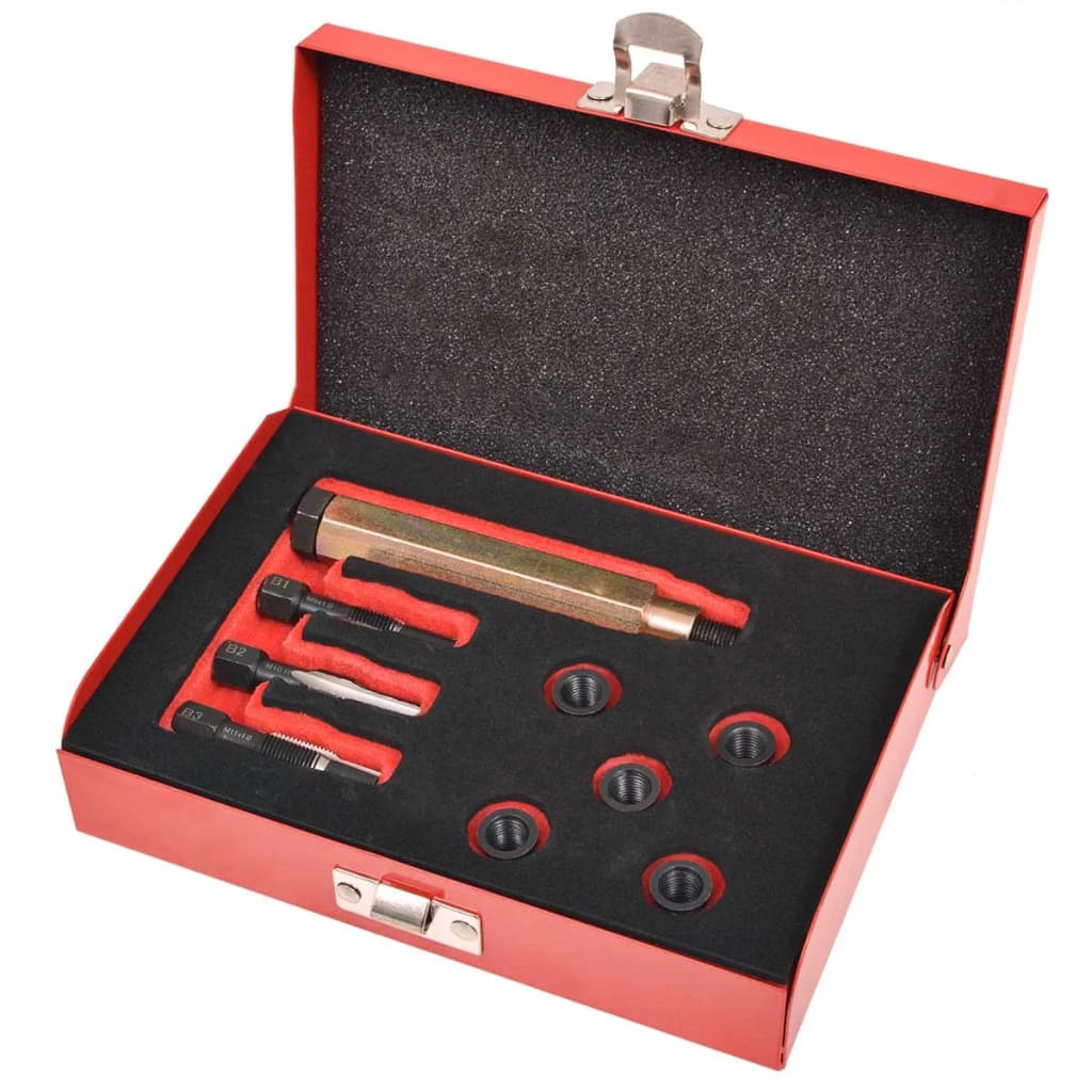 Berkfield Nine Piece Glow Plug Thread Repair Kit M9 x 1.0 mm