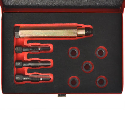 Berkfield Nine Piece Glow Plug Thread Repair Kit M9 x 1.0 mm