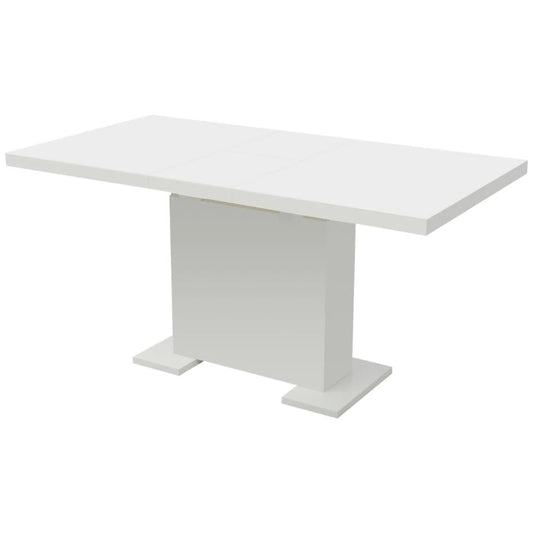 Berkfield Extendable Dining Table High Gloss White
