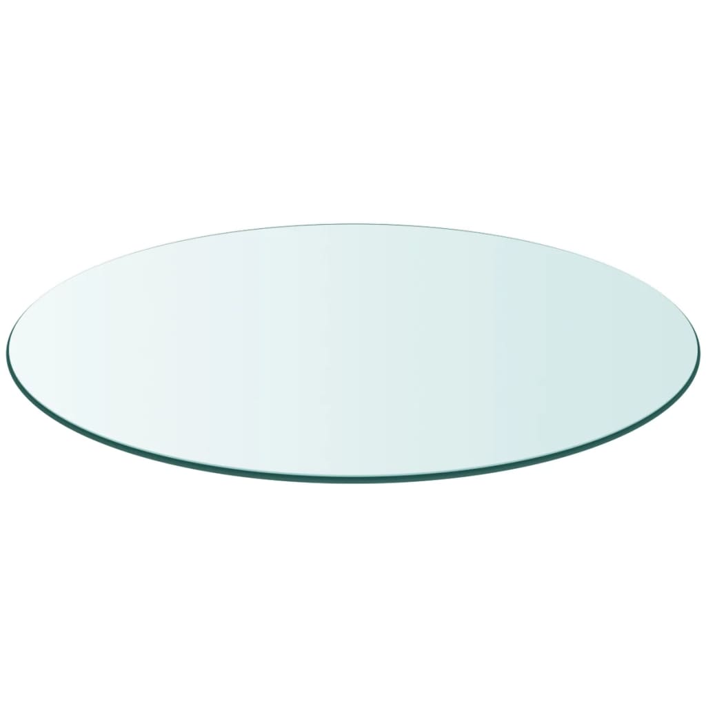 Berkfield Table Top Tempered Glass Round 600 mm