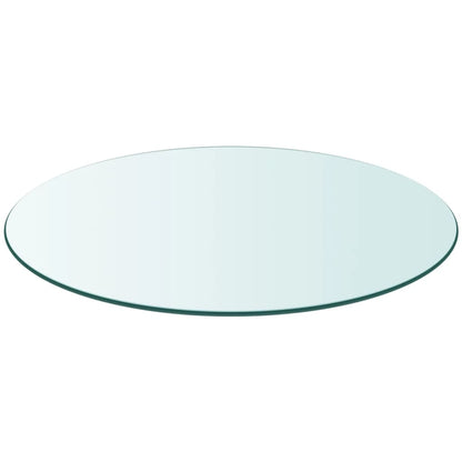 Berkfield Table Top Tempered Glass Round 600 mm