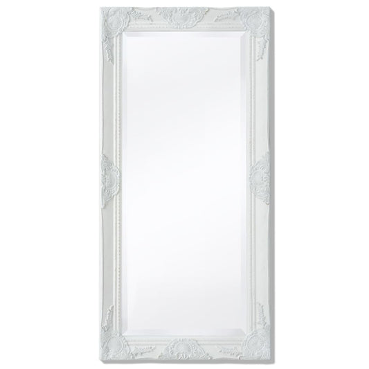 Berkfield Wall Mirror Baroque Style 100x50 cm White