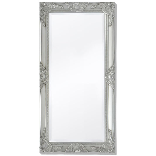 Berkfield Wall Mirror Baroque Style 100x50 cm Silver