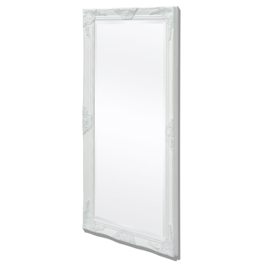 Berkfield Wall Mirror Baroque Style 120x60 cm White