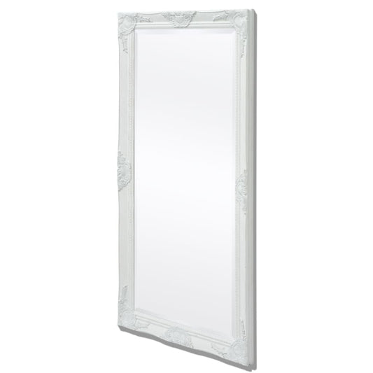 Berkfield Wall Mirror Baroque Style 120x60 cm White