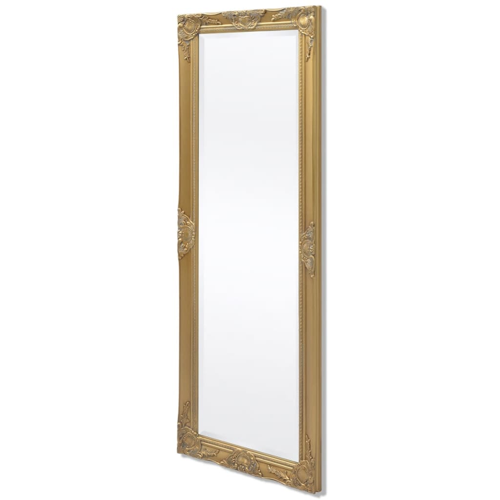Berkfield Wall Mirror Baroque Style 140x50 cm Gold