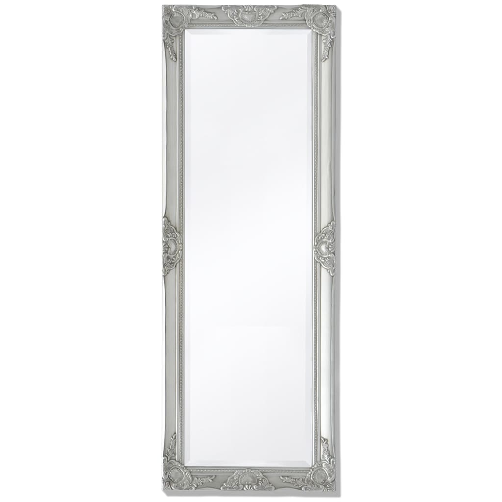 Berkfield Wall Mirror Baroque Style 140x50 cm Silver