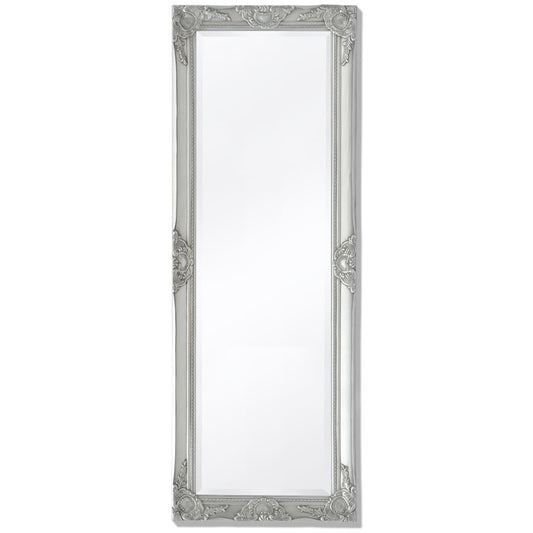 Berkfield Wall Mirror Baroque Style 140x50 cm Silver