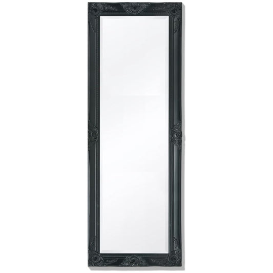 Berkfield Wall Mirror Baroque Style 140x50 cm Black