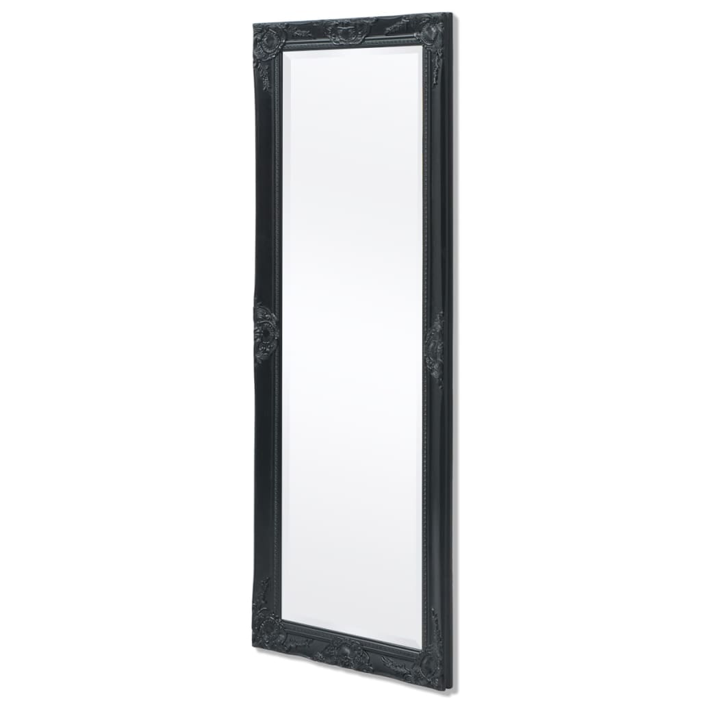 Berkfield Wall Mirror Baroque Style 140x50 cm Black