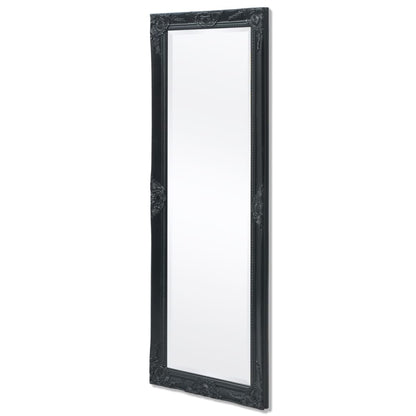 Berkfield Wall Mirror Baroque Style 140x50 cm Black
