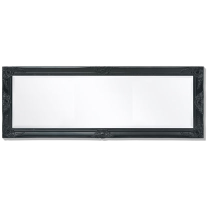 Berkfield Wall Mirror Baroque Style 140x50 cm Black