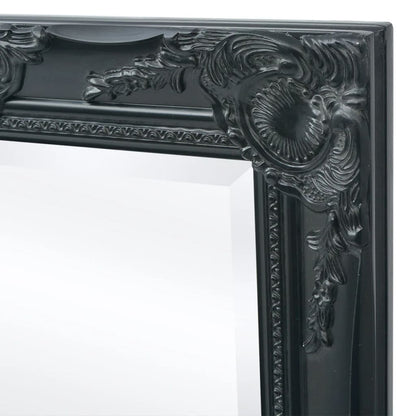 Berkfield Wall Mirror Baroque Style 140x50 cm Black