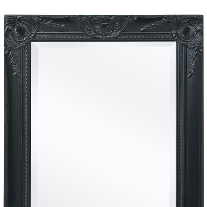Berkfield Wall Mirror Baroque Style 140x50 cm Black