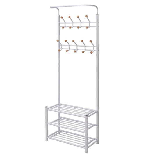Berkfield Clothes Rack with Shoe Storage 68x32x182.5 cm White