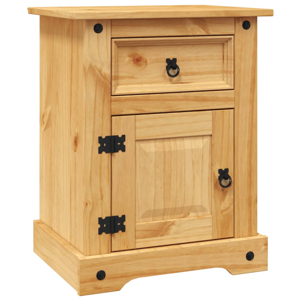 Berkfield Bedside Cabinet Mexican Pine Corona Range 53x39x67 cm