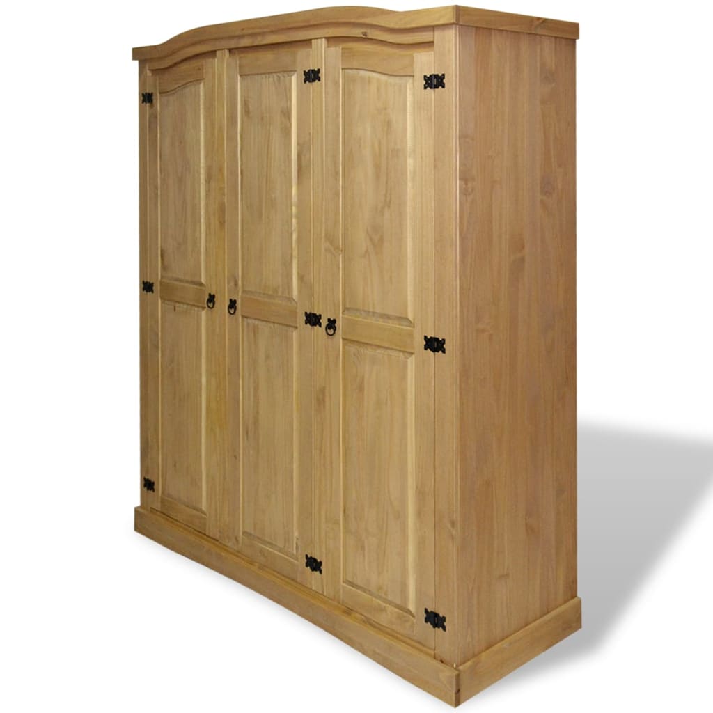 Berkfield Wardrobe Mexican Pine Corona Range 3 Doors