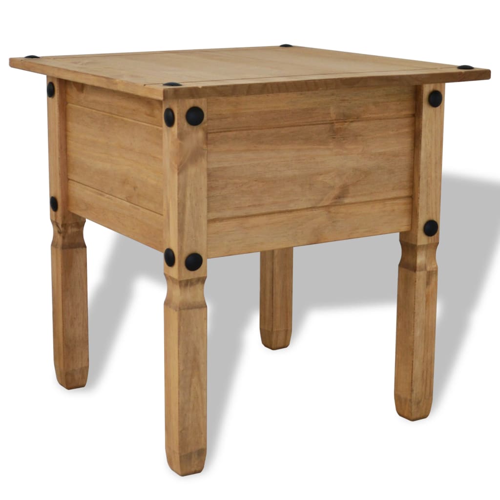 Berkfield Side Table Mexican Pine Corona Range 53.5x53.5x55 cm