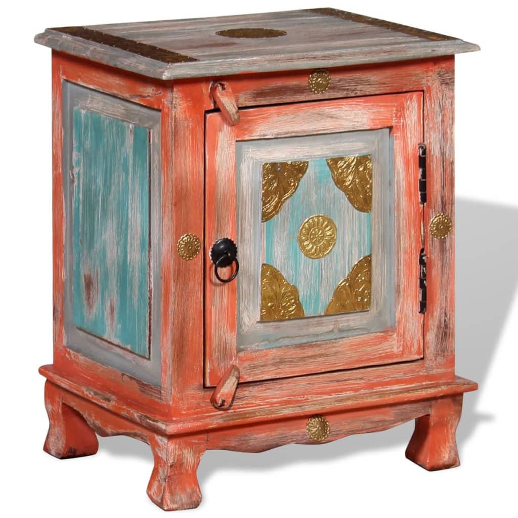 Berkfield Nightstand Solid Mango Wood Orange