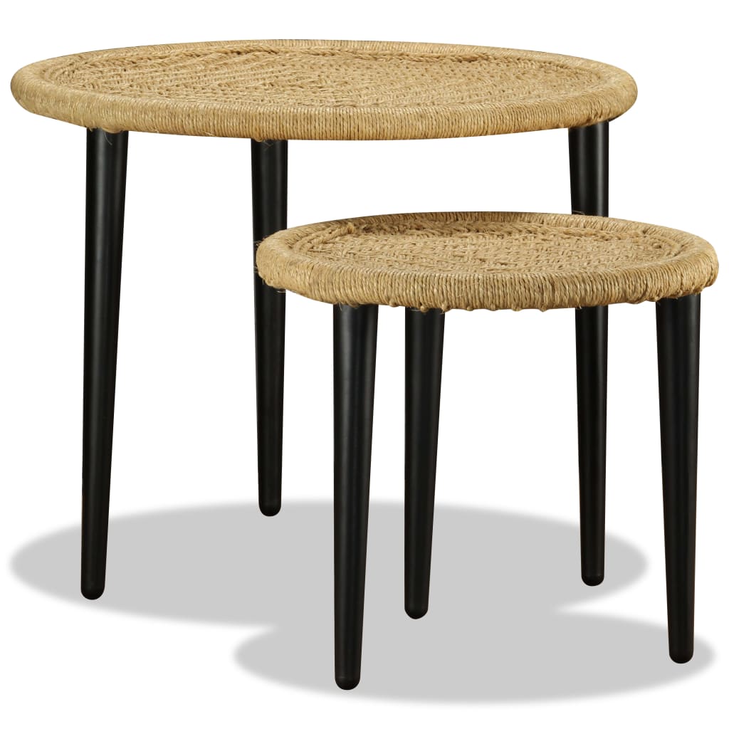 Berkfield Coffee Table Set 2 Pieces Natural Jute