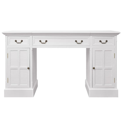 Berkfield Double Pedestal Desk White 140x48x80 cm
