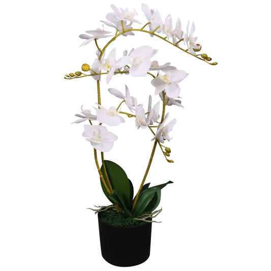 Berkfield Artificial Orchid Plant with Pot 65 cm White