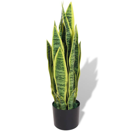 Berkfield Artificial Sansevieria Plant with Pot 65 cm Green