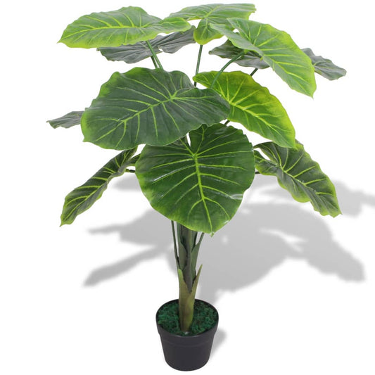 Berkfield Artificial Taro Plant with Pot 85 cm Green