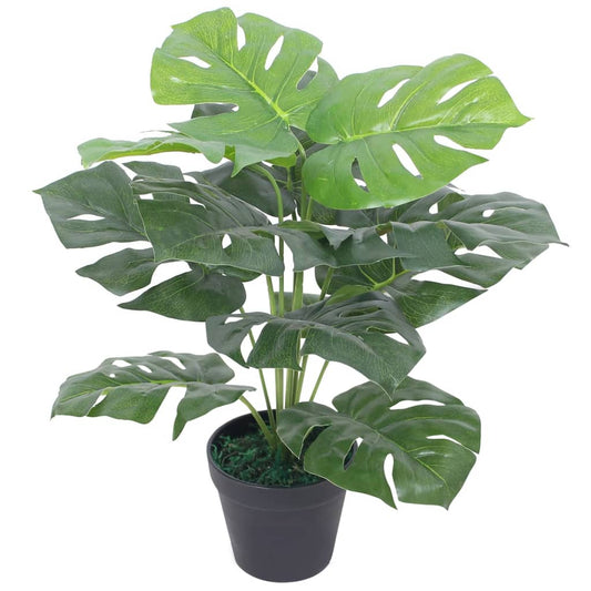 Berkfield Artificial Monstera Plant with Pot 45 cm Green