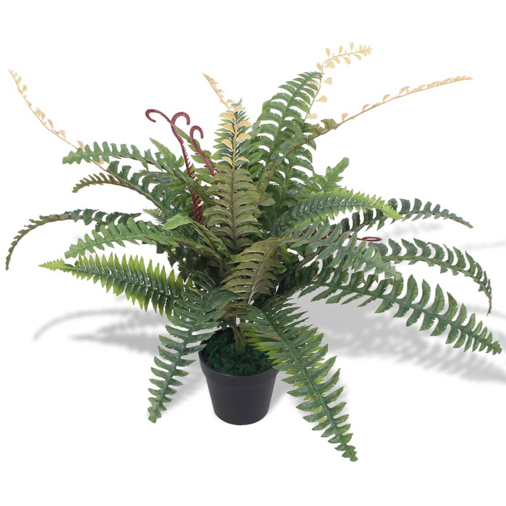 Berkfield Artificial Fern Plant with Pot 60 cm Green