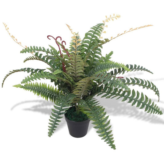Berkfield Artificial Fern Plant with Pot 60 cm Green