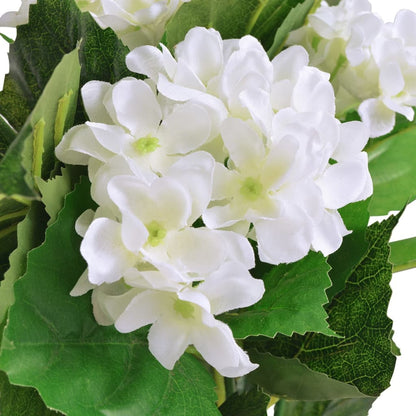 Berkfield Artificial Hydrangea Plant with Pot 60 cm White