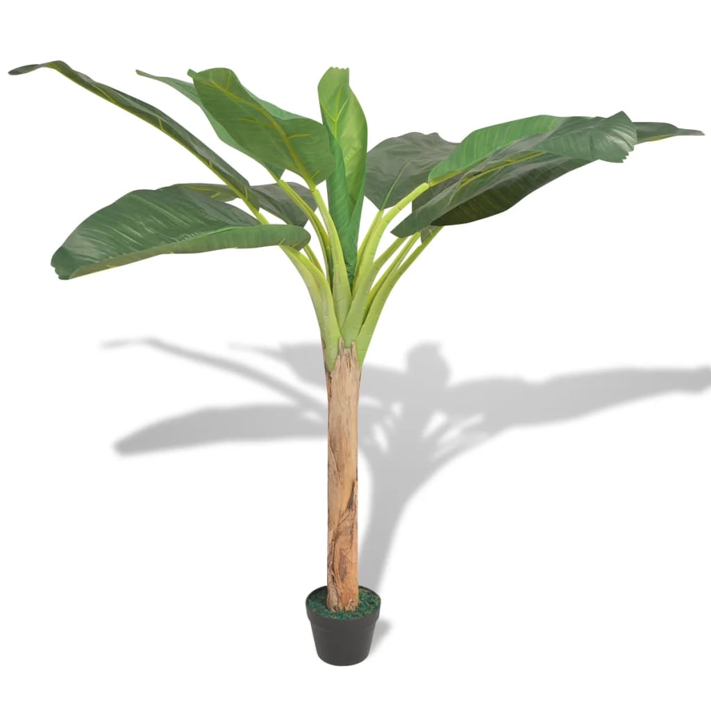 Berkfield Artificial Banana Tree Plant with Pot 150 cm Green