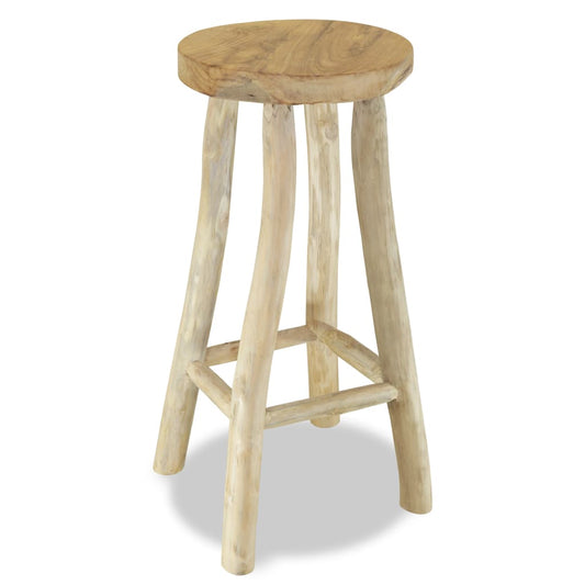 Berkfield Bar Stool Solid Teak Wood