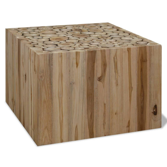 Berkfield Coffee Table Genuine Teak 50x50x35 cm