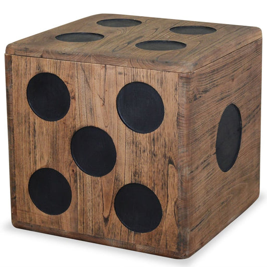 Berkfield Storage Box Mindi Wood 40x40x40 cm Dice Design