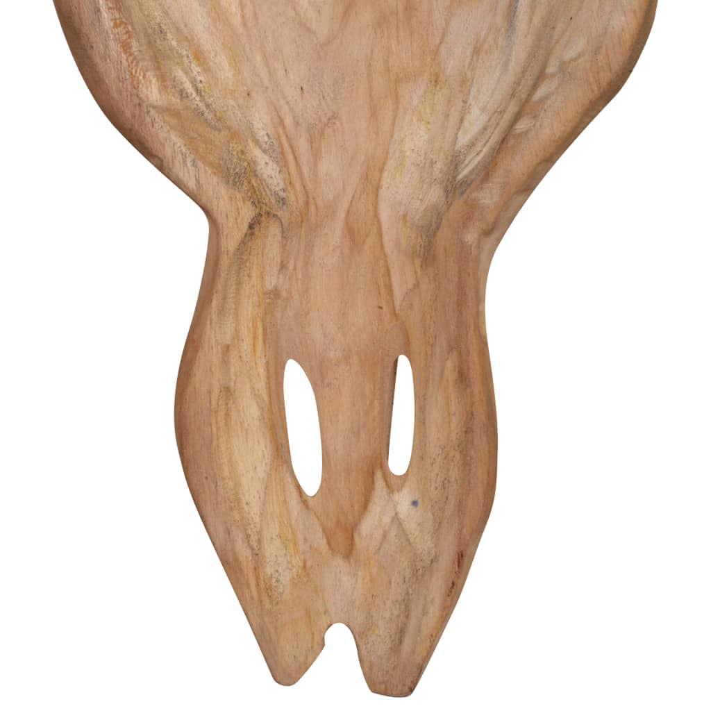 Berkfield Wall-Mounted Bull Skull Sculpture Teak 69x6x60 cm